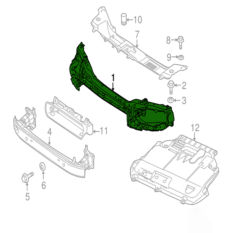 Womala 프론트 라디에이터 지지대 OE 31335263 볼보 S40 V50 C30용 프론트 엔드 프레임